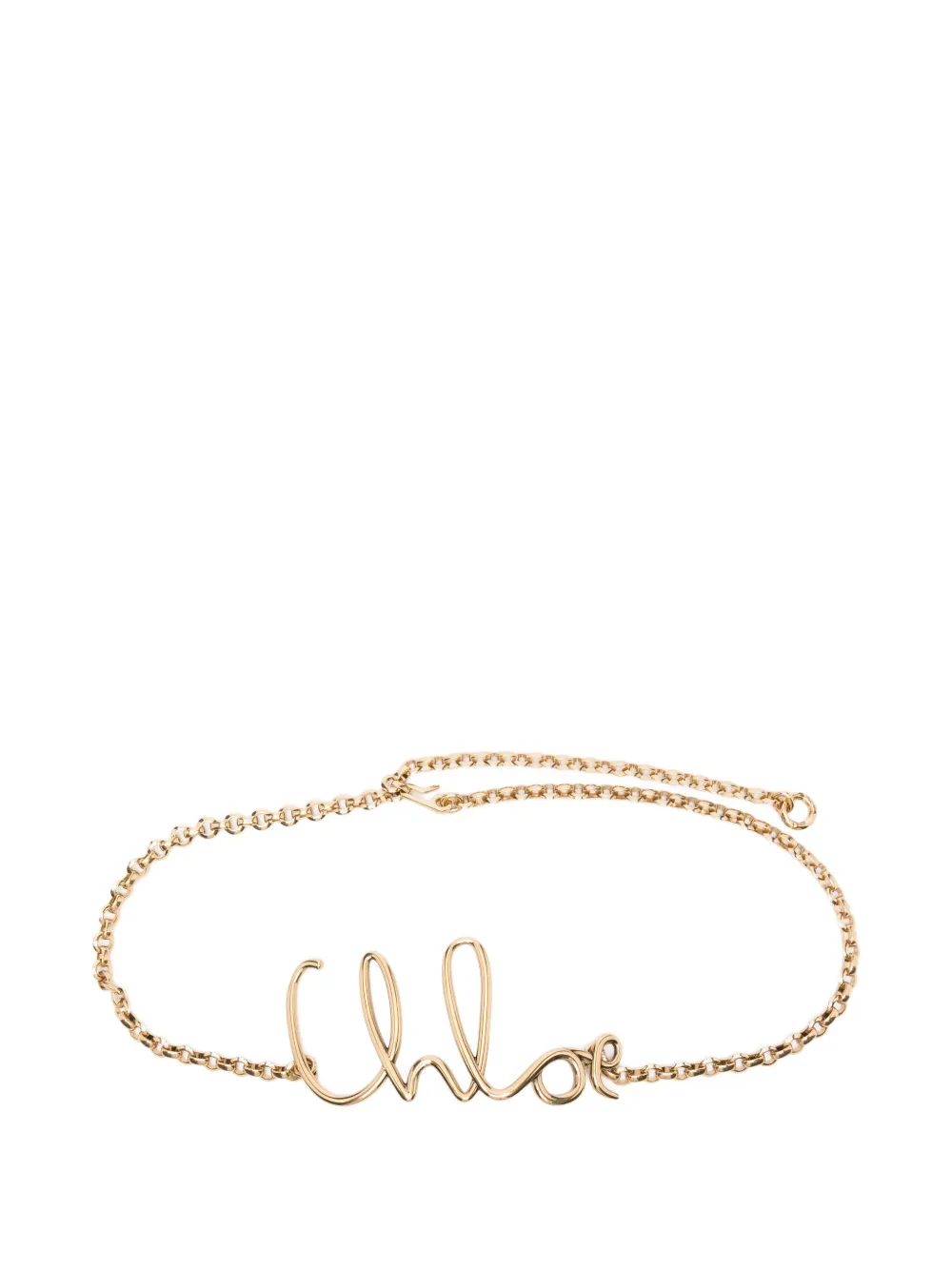 Chloé logo-plaque chain belt Goud