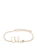 Chloé logo-plaque chain belt - Gold