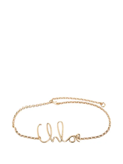 Chloé logo-plaque chain belt