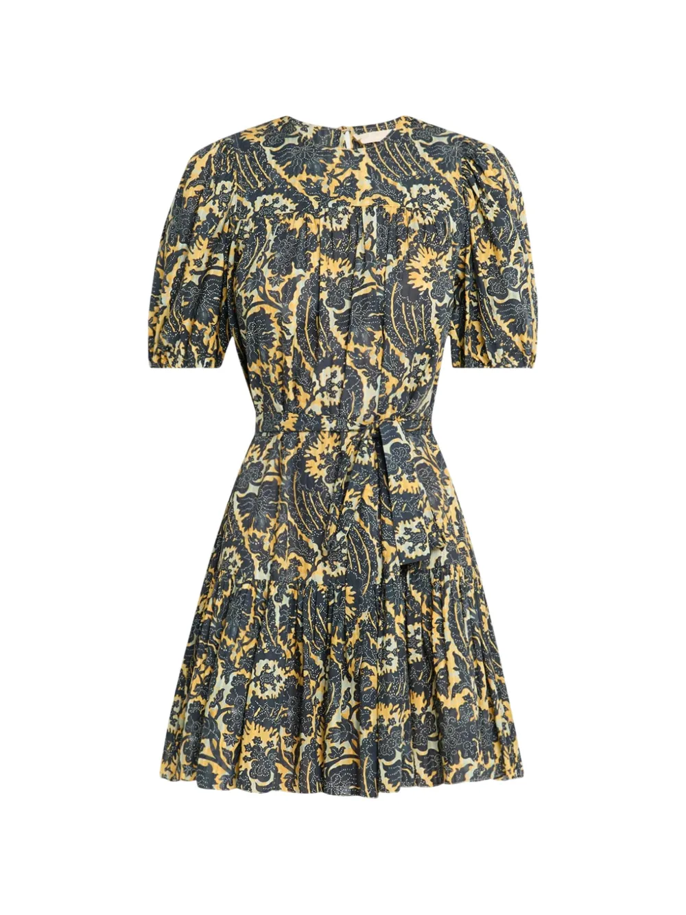 Ulla Johnson Rosalie floral belted mini dress - Green