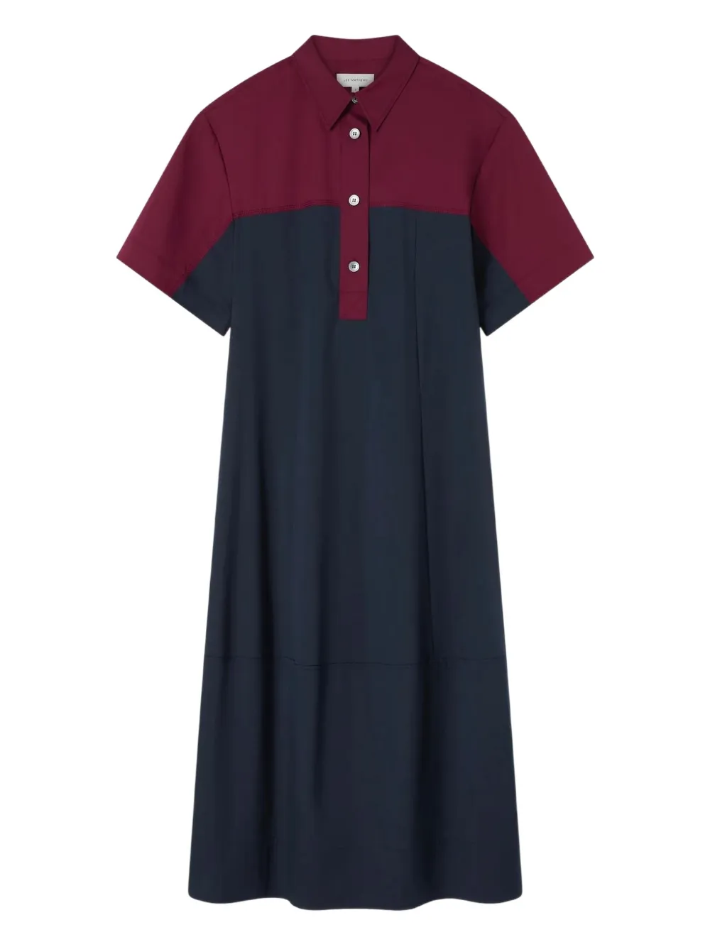 Lee Mathews colour-block short-sleeved mini dress | Blue | Image 1