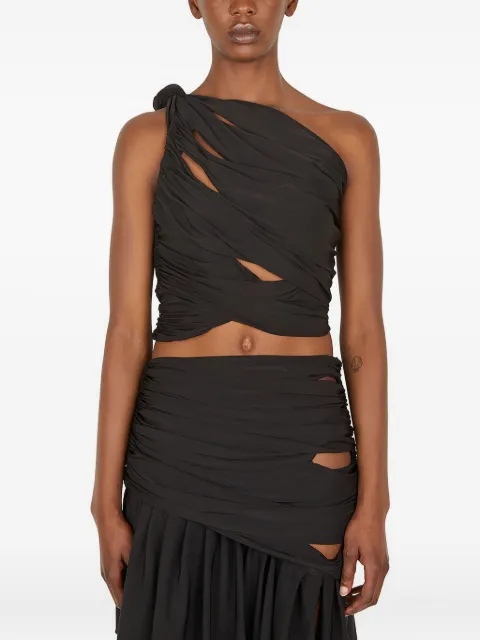Di Petsa asymmetric-neck cut-out tank top