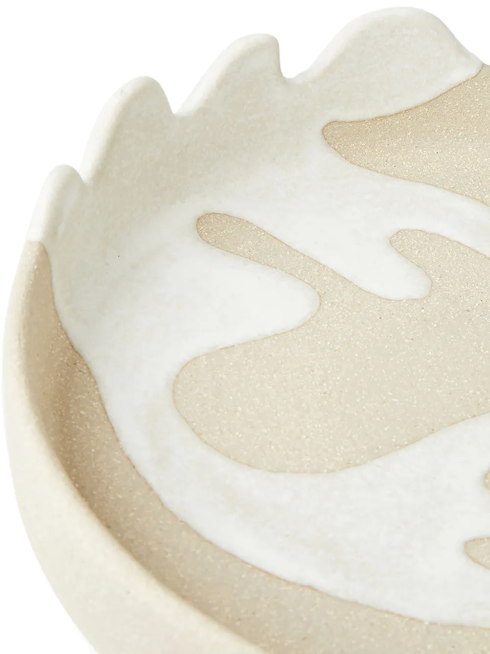 Marloe Marloe Glazed Clay Tray In Neutral