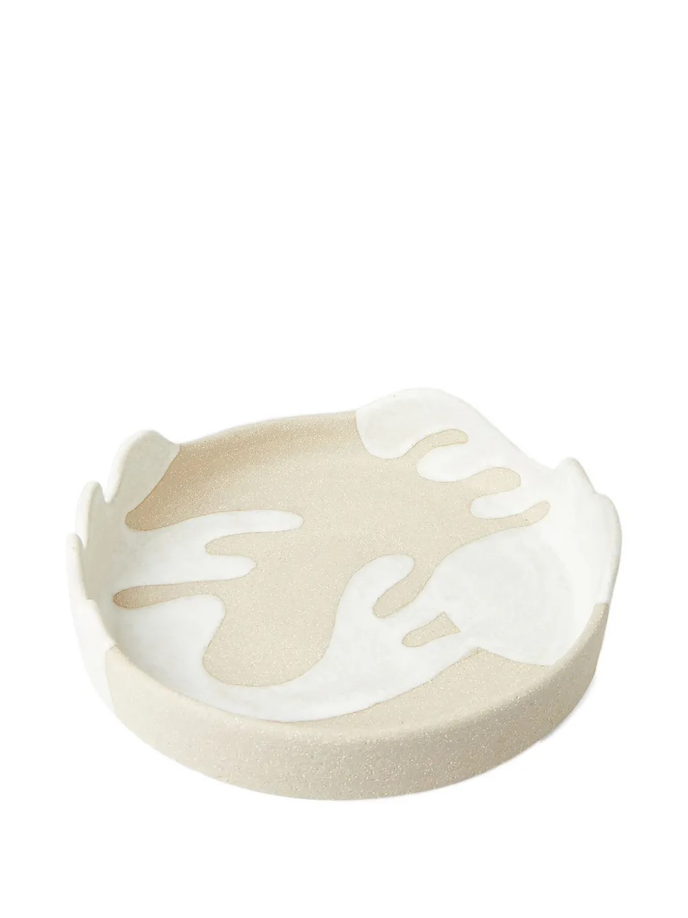 Marloe Marloe Glazed Clay Tray In Neutral