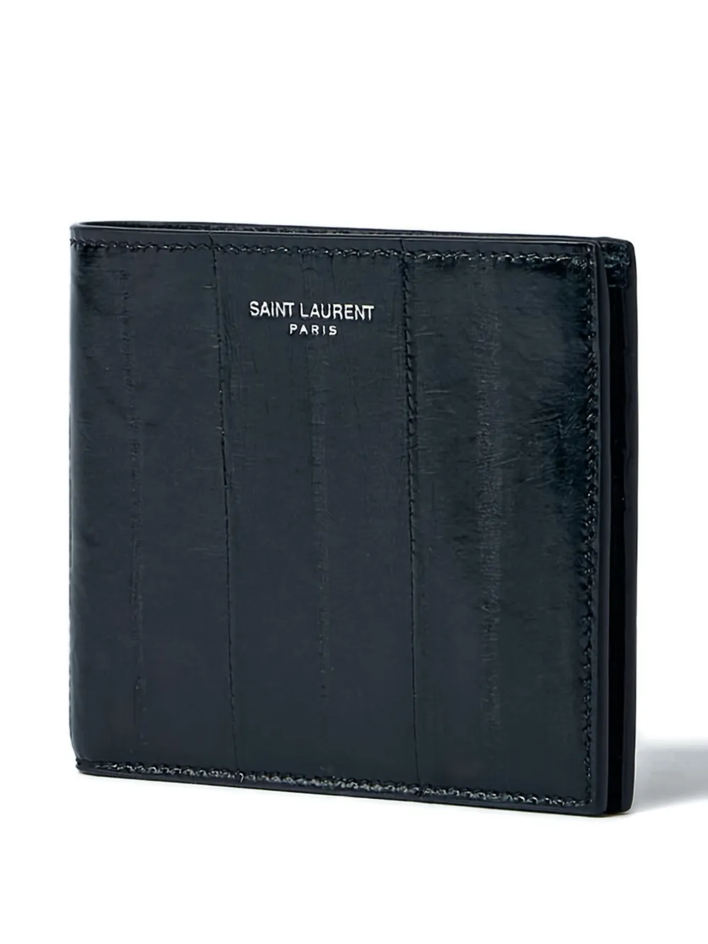 Saint Laurent Logo-motif Bi-fold Wallet In Black
