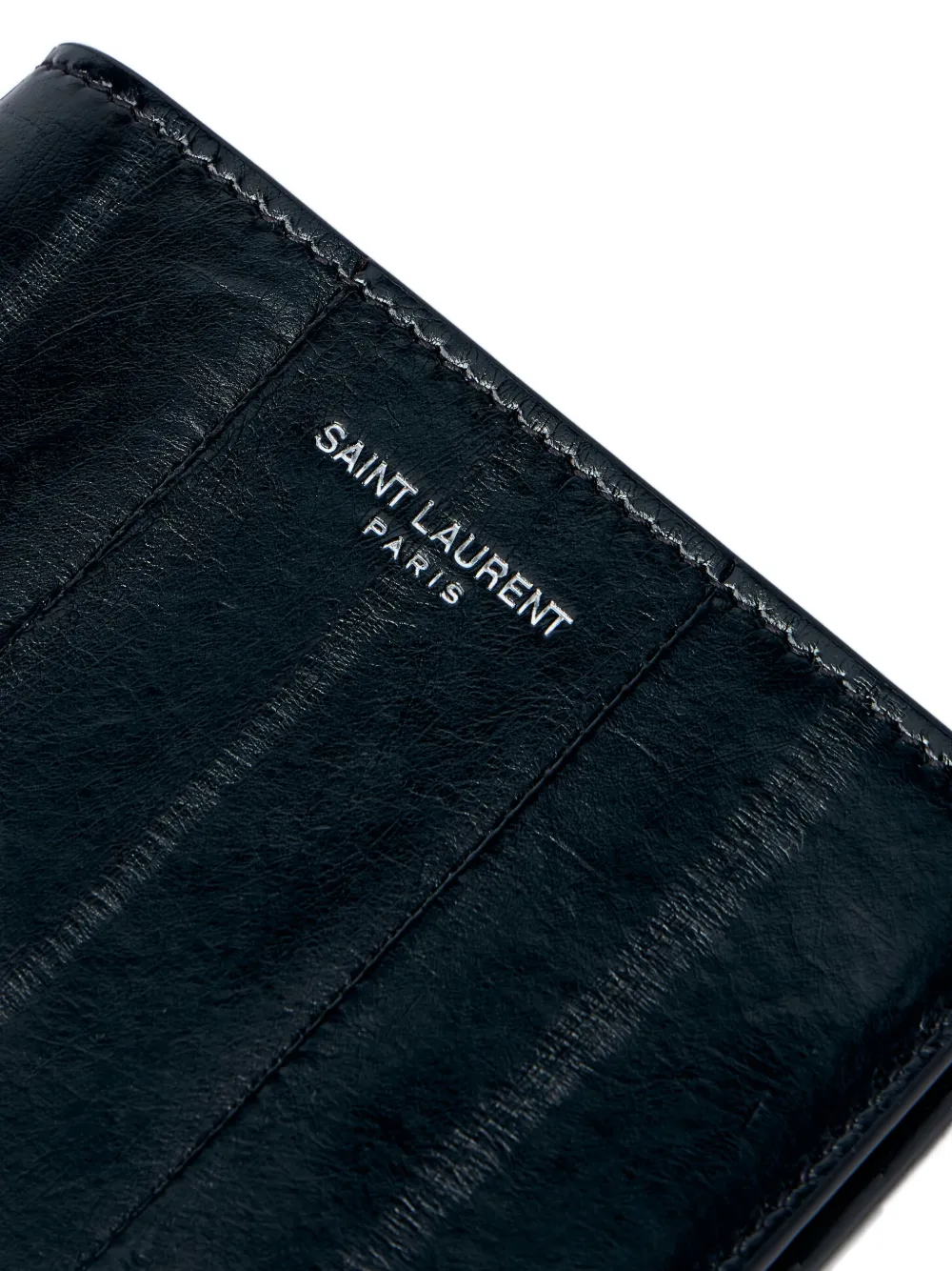 Saint Laurent Logo-motif Bi-fold Wallet In Black