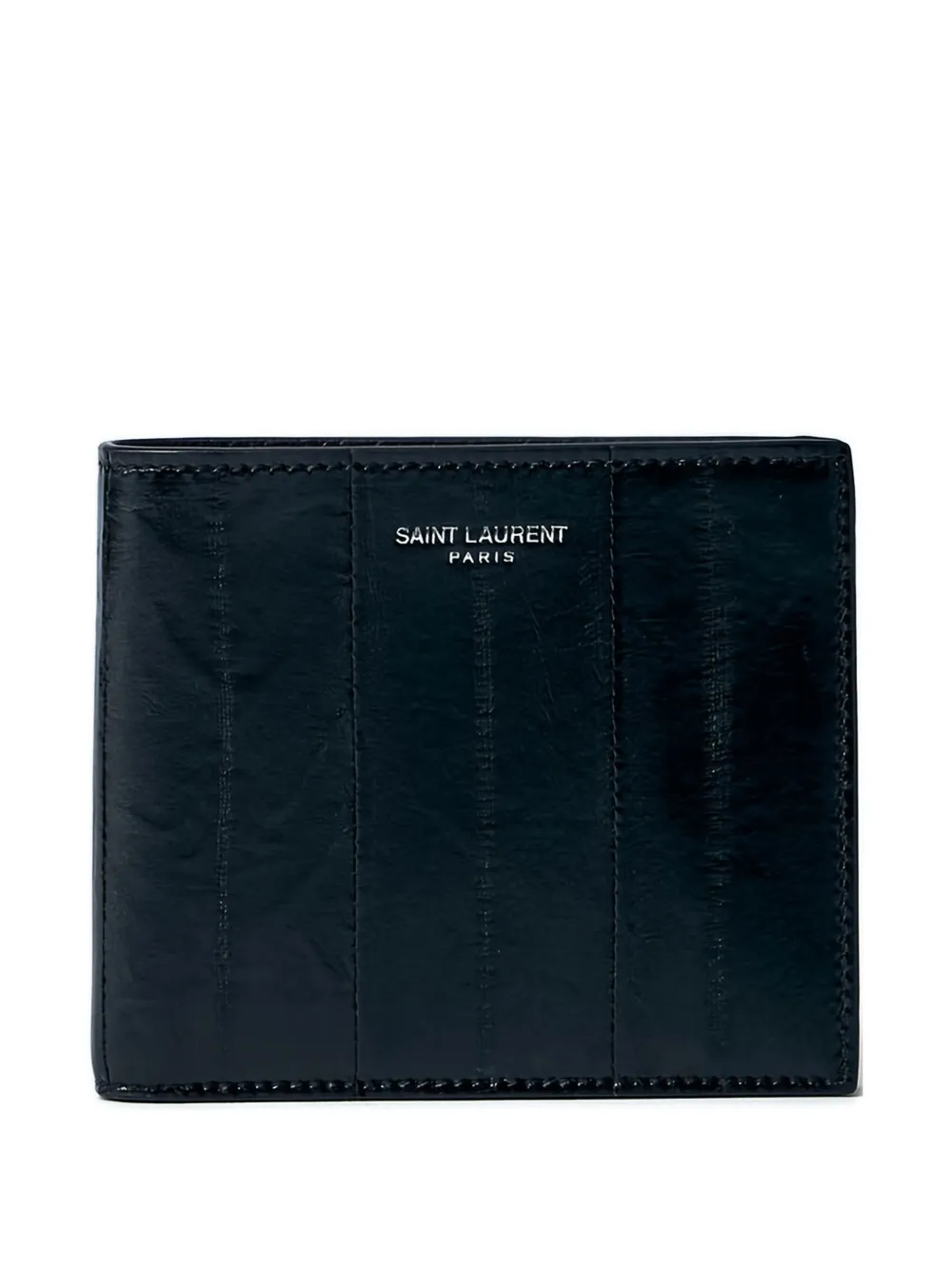 Saint Laurent Logo-motif Bi-fold Wallet In Black