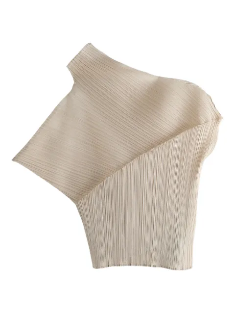 Pleats Please Issey Miyake pleated asymmetric top