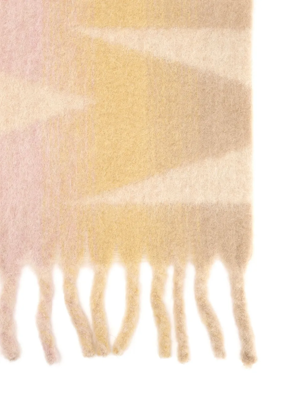 ISABEL MARANT Loliana checked fringed scarf Beige