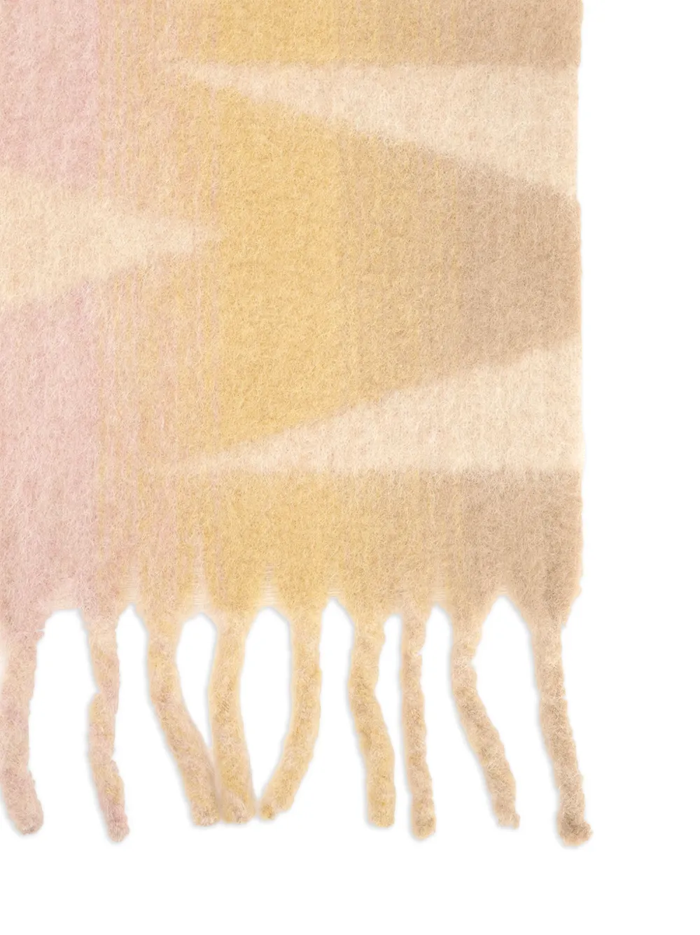 ISABEL MARANT Loliana geruite sjaal met franje - Beige