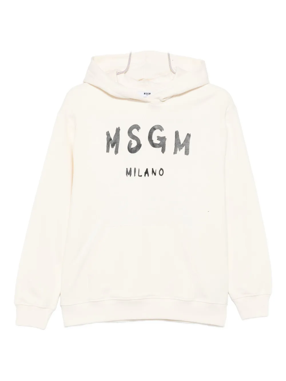 Msgm Logo-print Hoodie In White