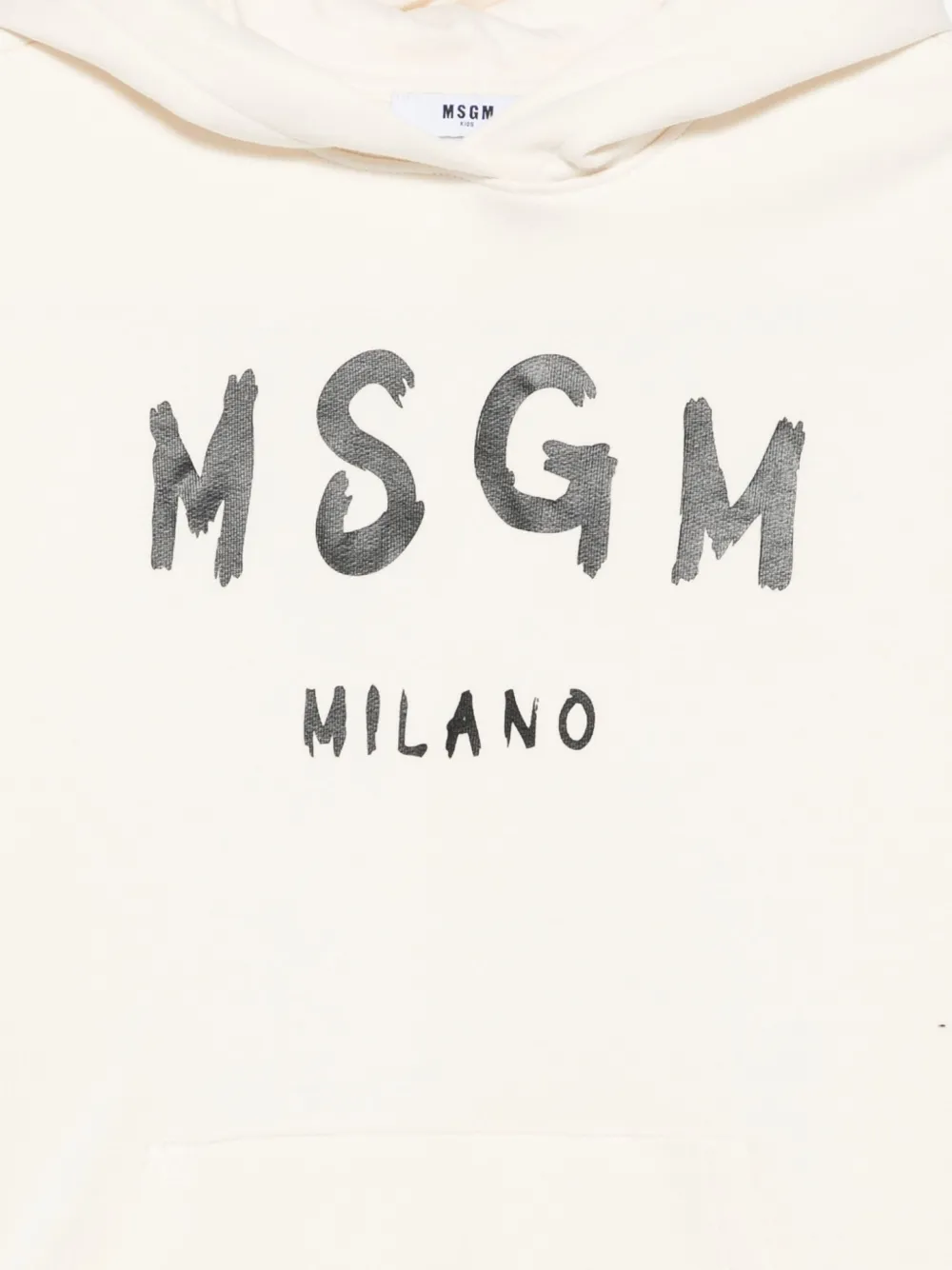 MSGM Kids Hoodie met logoprint Beige