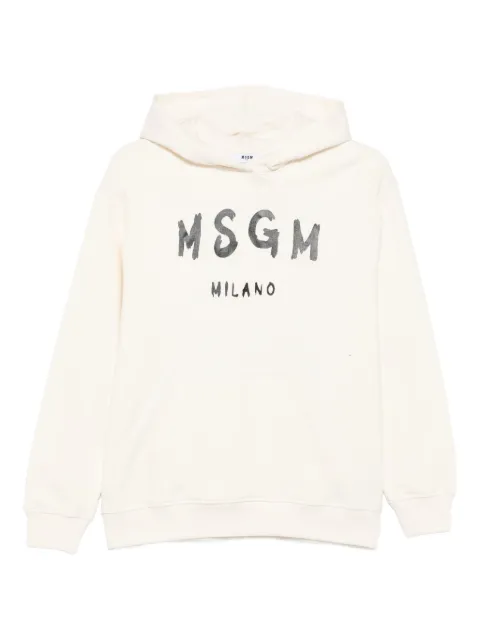 MSGM Kids logo-print hoodie