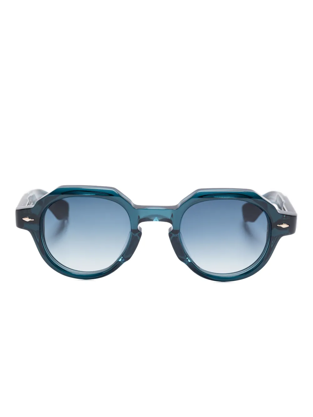 Jacques Marie Mage Zonnebril met geometrisch montuur en kleurverloop Blauw