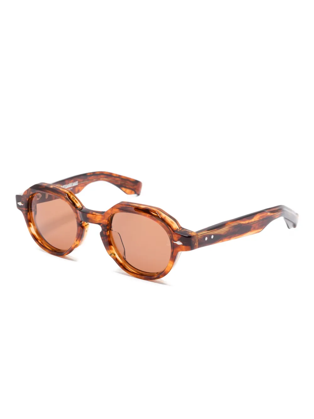 Jacques Marie Mage geometric-frame sunglasses - Bruin