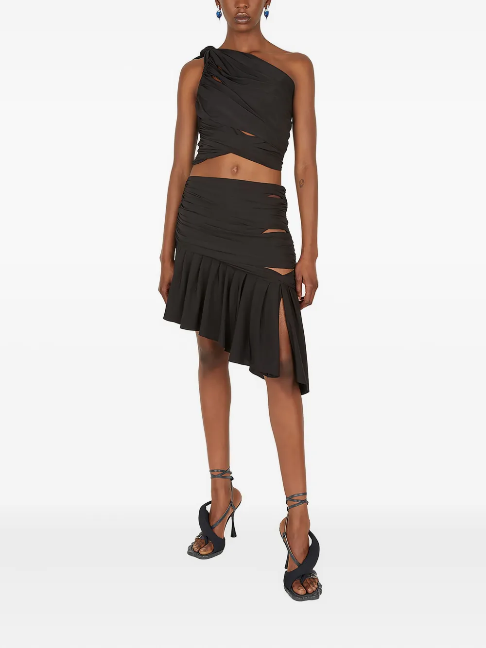 Di Petsa Oracle cut-out mini skirt - Zwart