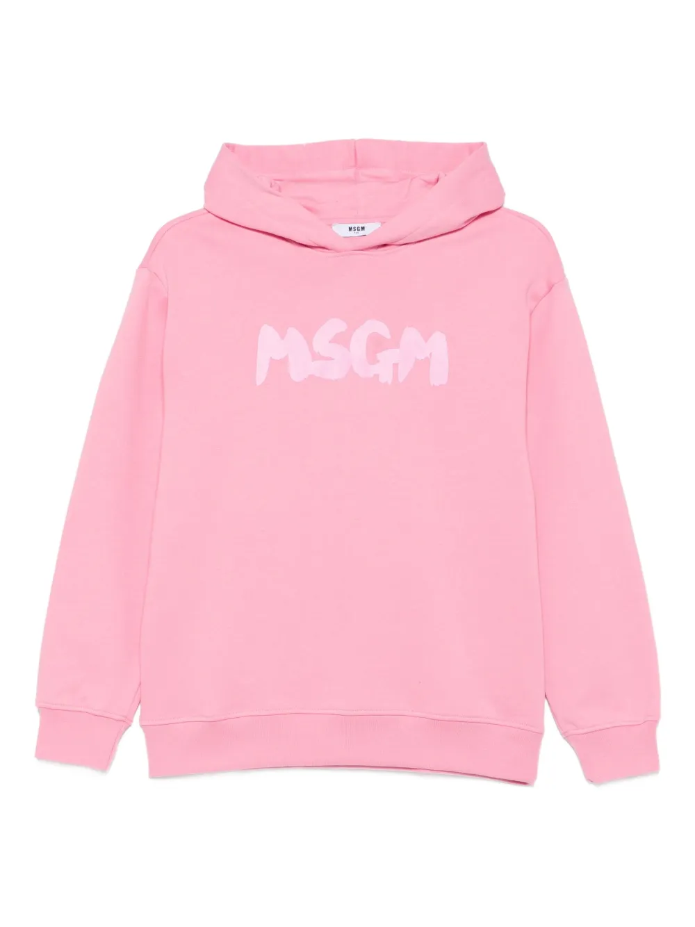 MSGM Kids logo-print hooded sweatshirt Roze