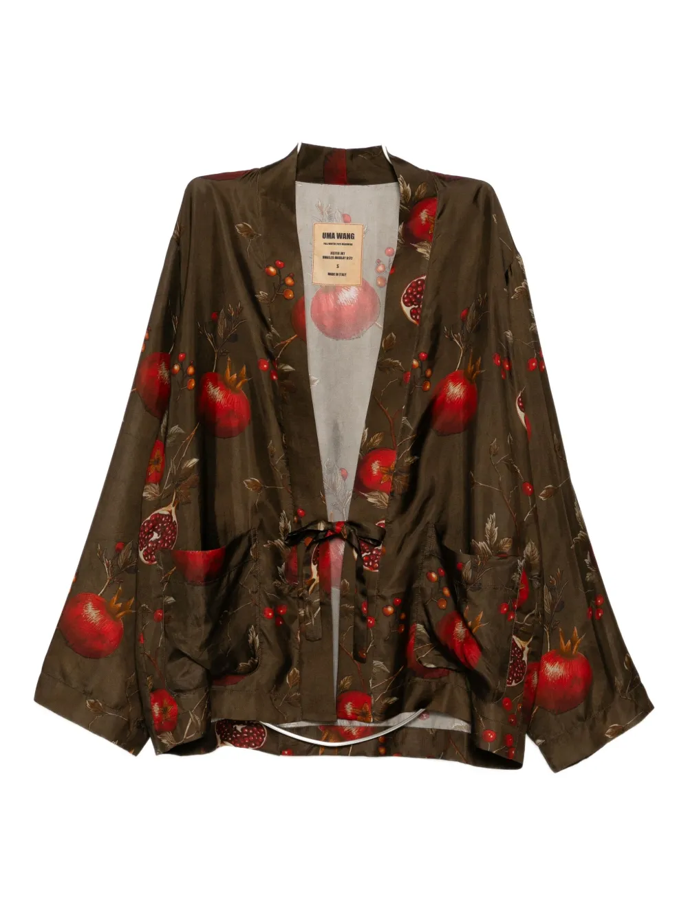 Uma Wang Graphic-print Blouse In Brown