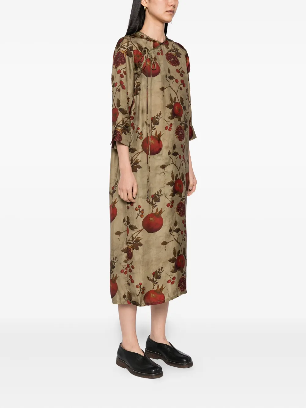 Uma Wang Jurk met print Groen