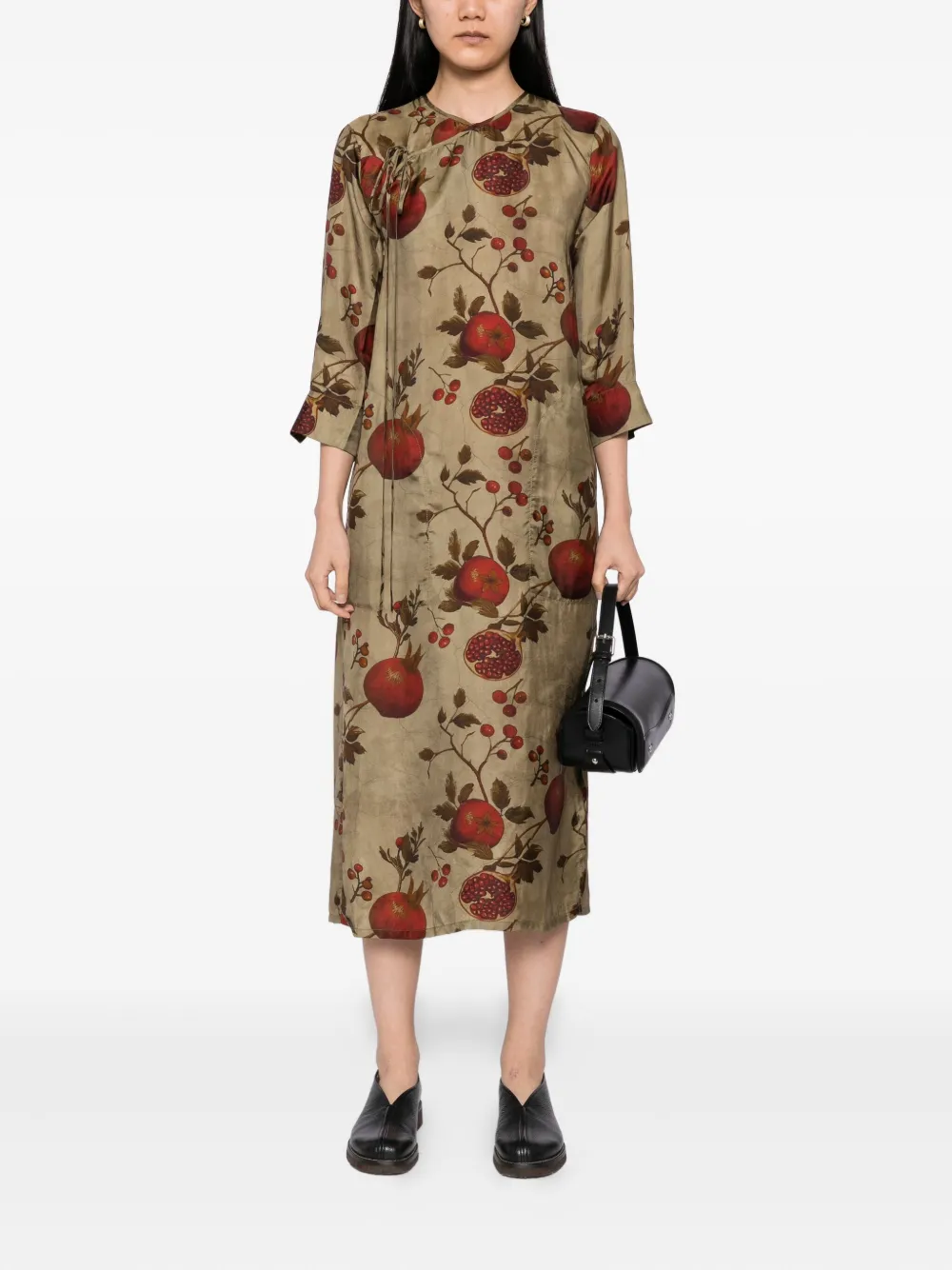 Uma Wang Jurk met print - Groen