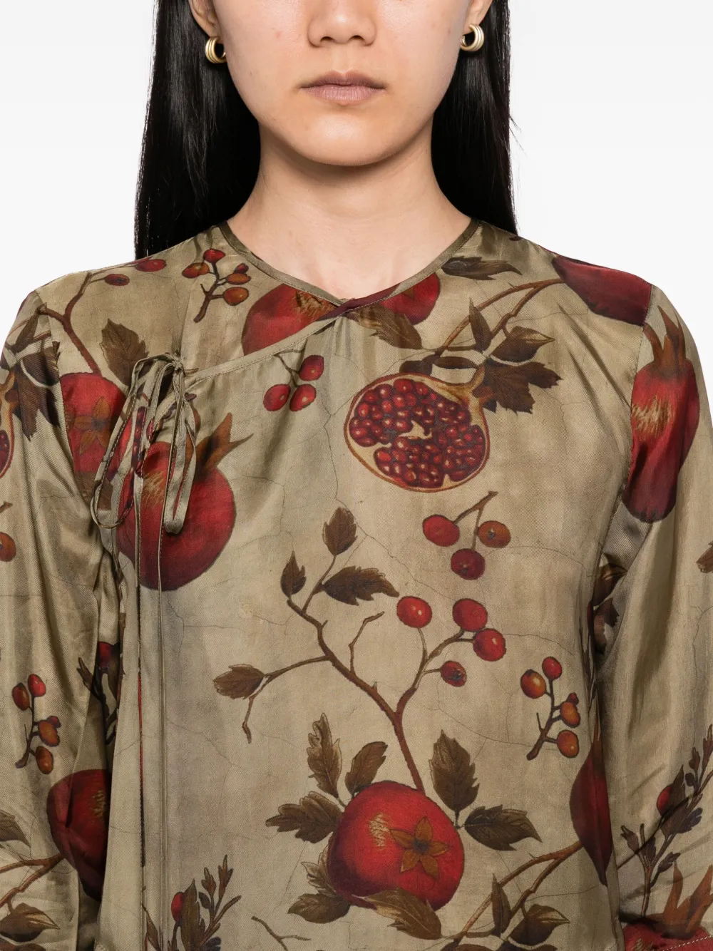 Uma Wang Jurk met print Groen