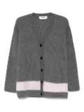 MSGM ribbed-knit button cardigan - Grey
