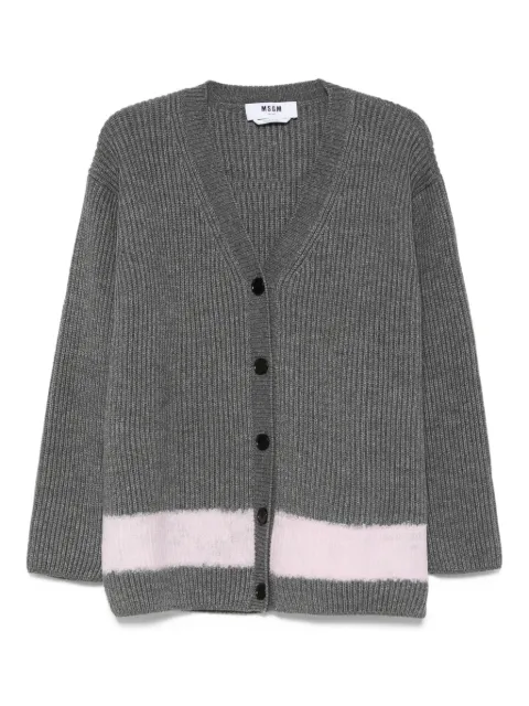 MSGM ribbed-knit button cardigan