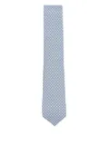 Ferragamo Vara buckle printed silk tie - Grey