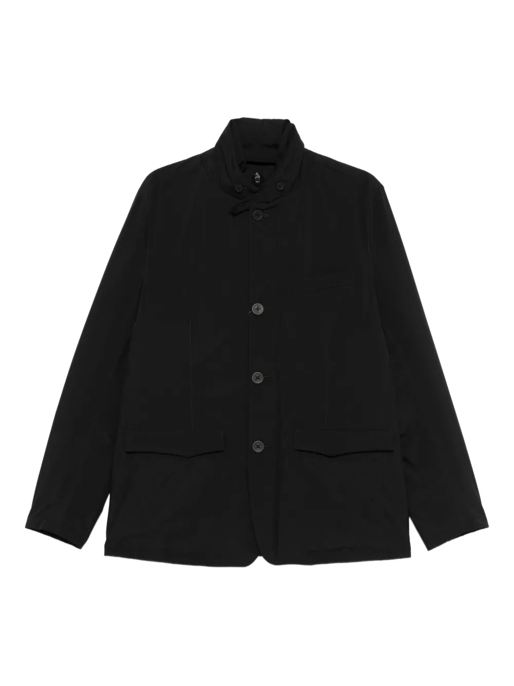 Herno Jack met knoopsluiting en opstaande kraag Zwart
