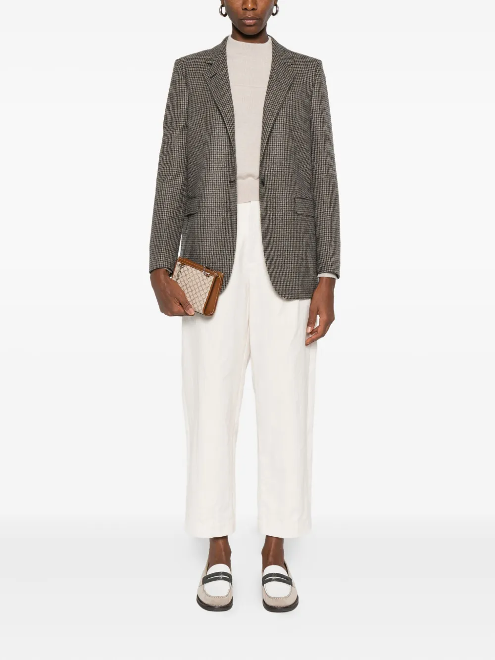 Tagliatore Blazer met pied-de-poule print Grijs