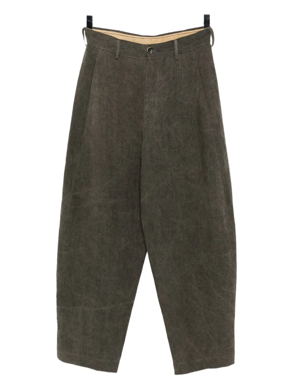 Uma Wang Linen Trousers In Green