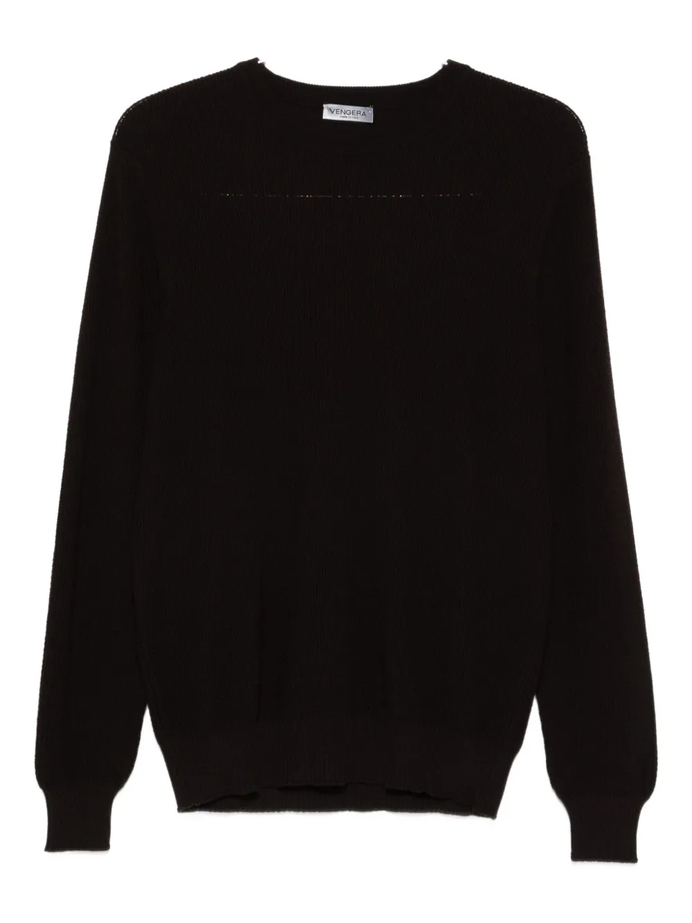 Gran Sasso Ribbed Wool Sweater In Black