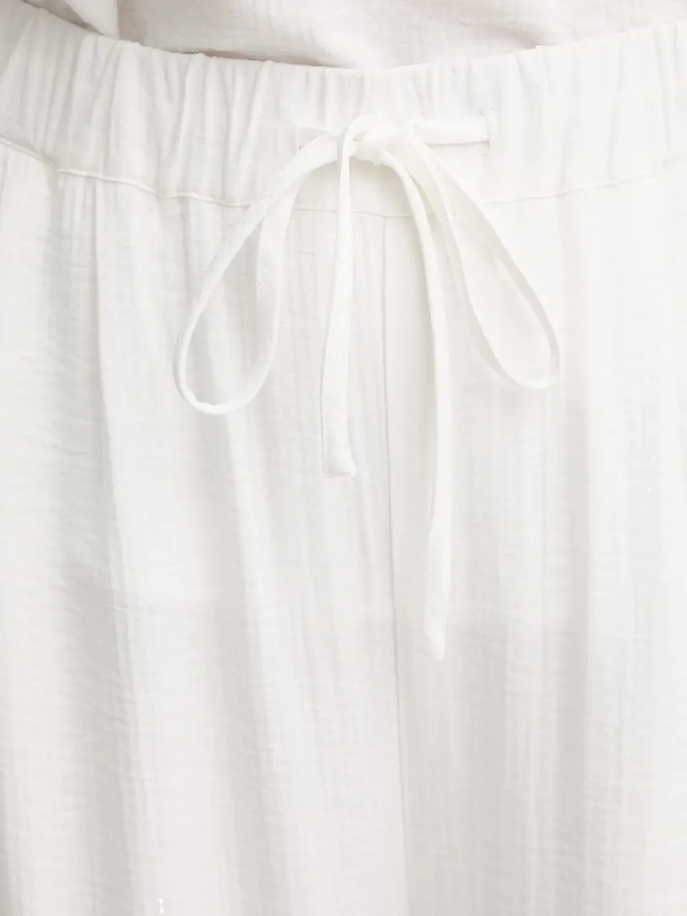 Gestuz Drawstring Straight Trousers In White