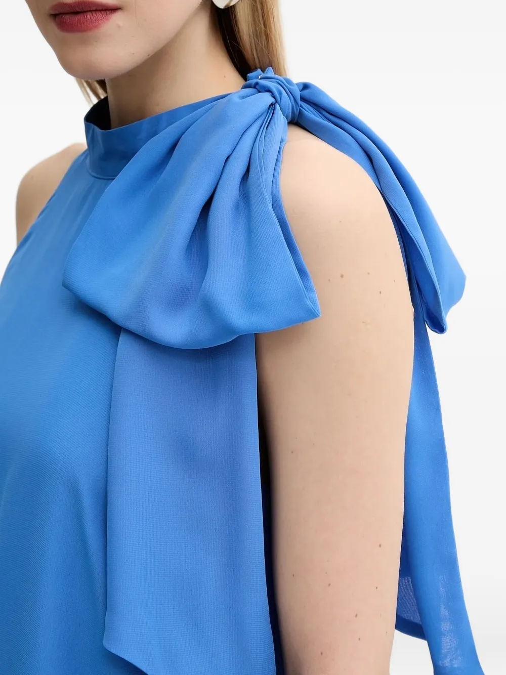 Gestuz Gzsanka bow-detail high-neck dress Blauw