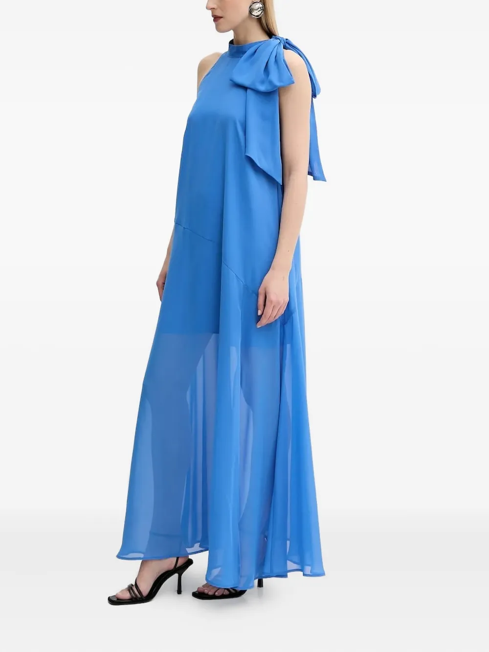 Gestuz Gzsanka bow-detail high-neck dress Blauw