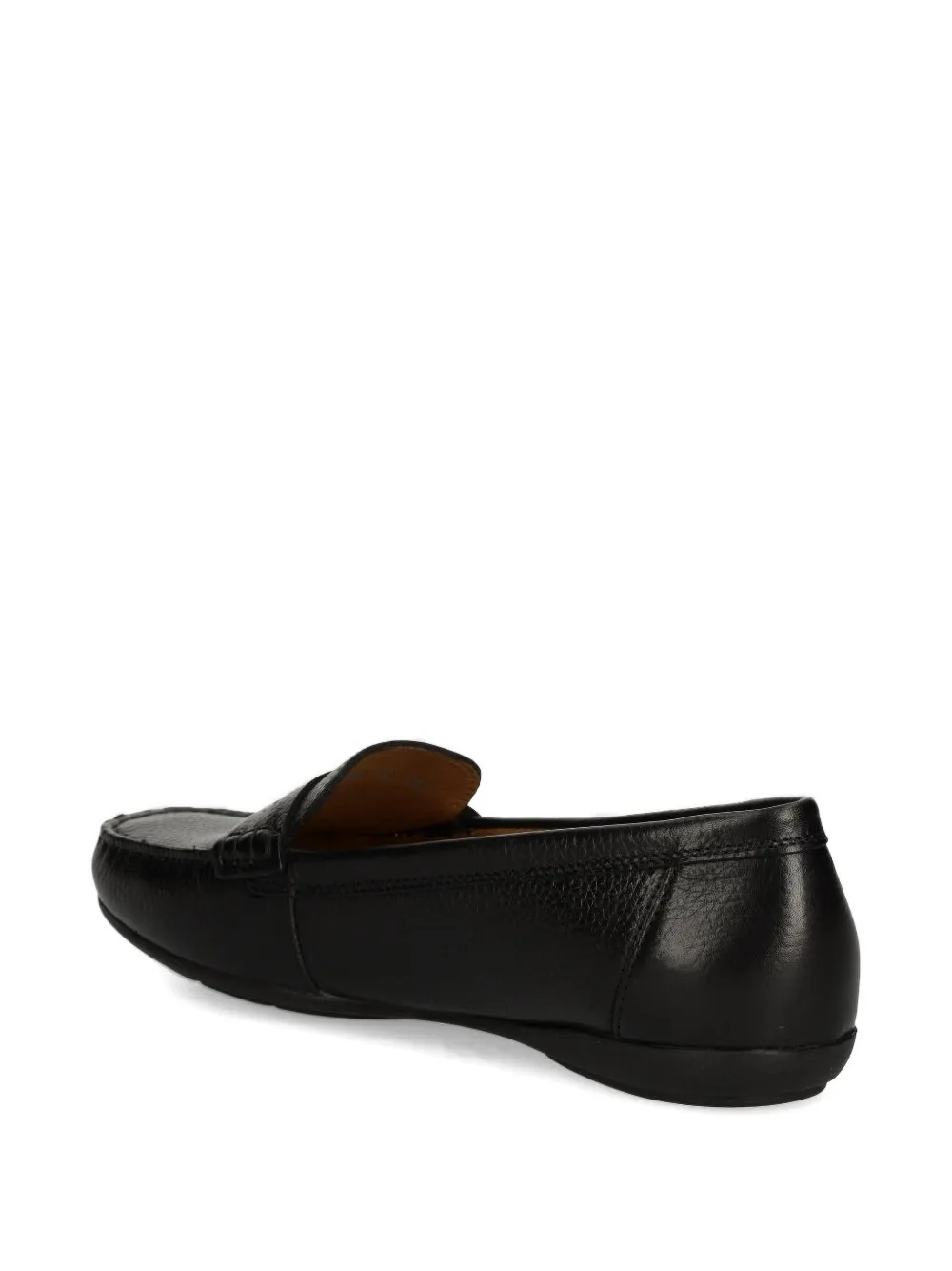 Geox penny leather loafers Black
