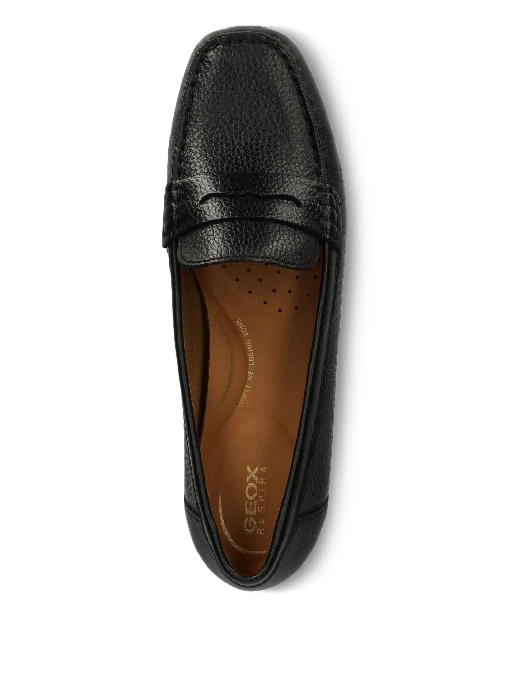 Geox penny leather loafers Black