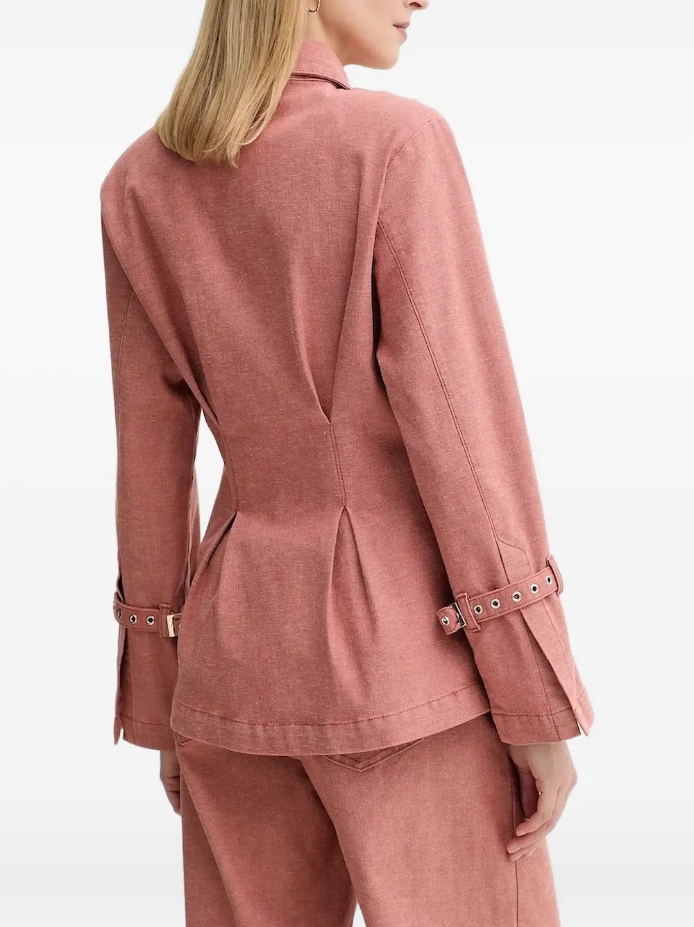 Gestuz Blouse met manchetten met ceintuur - Roze