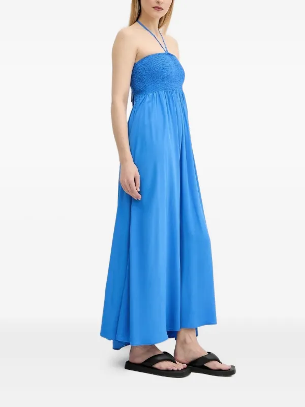 gestuz blue dress Gestuz Halterneck Maxi Dress | Blue