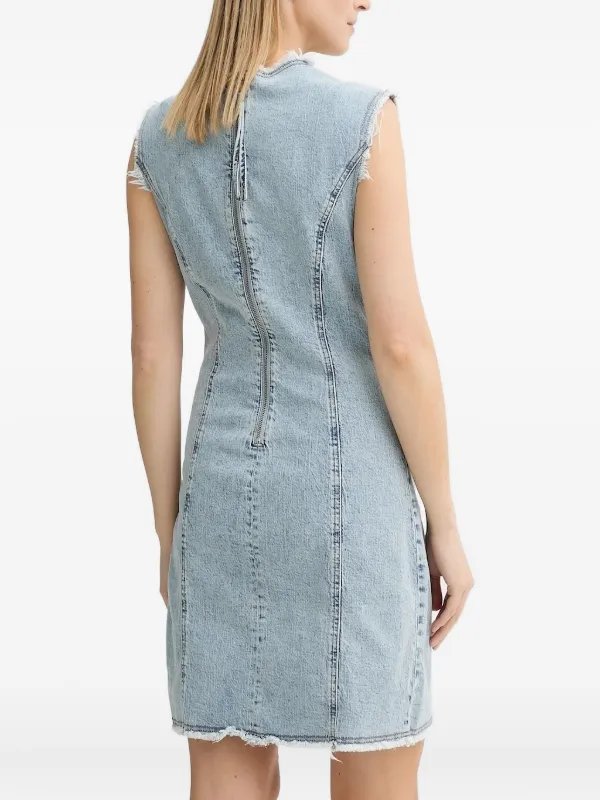 gestuz denim dress Denim Long Sleeve Midi Dress