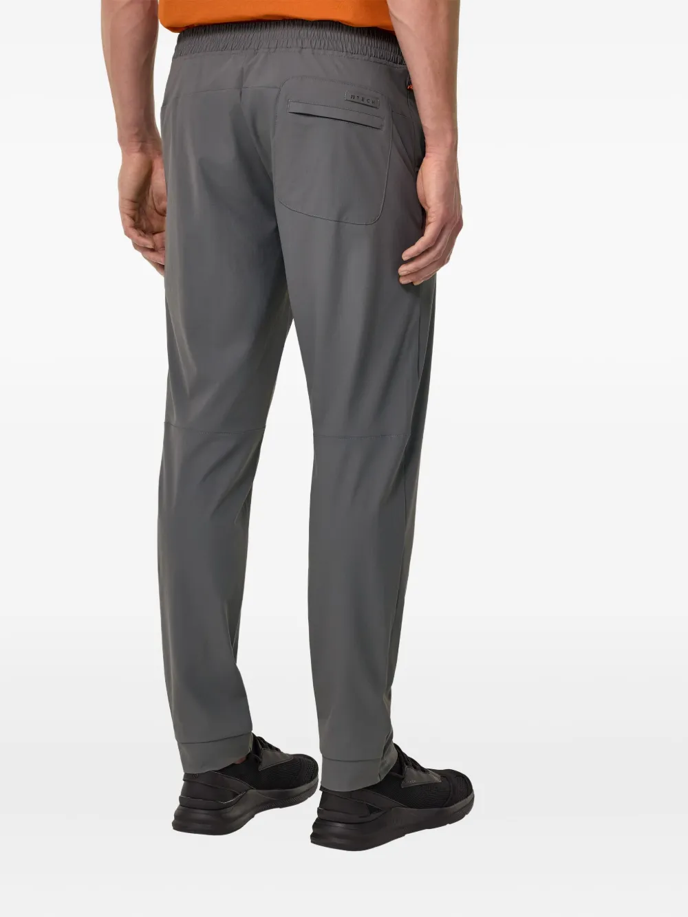 Boggi Milano Broek met elastische tailleband en ritszak Grijs