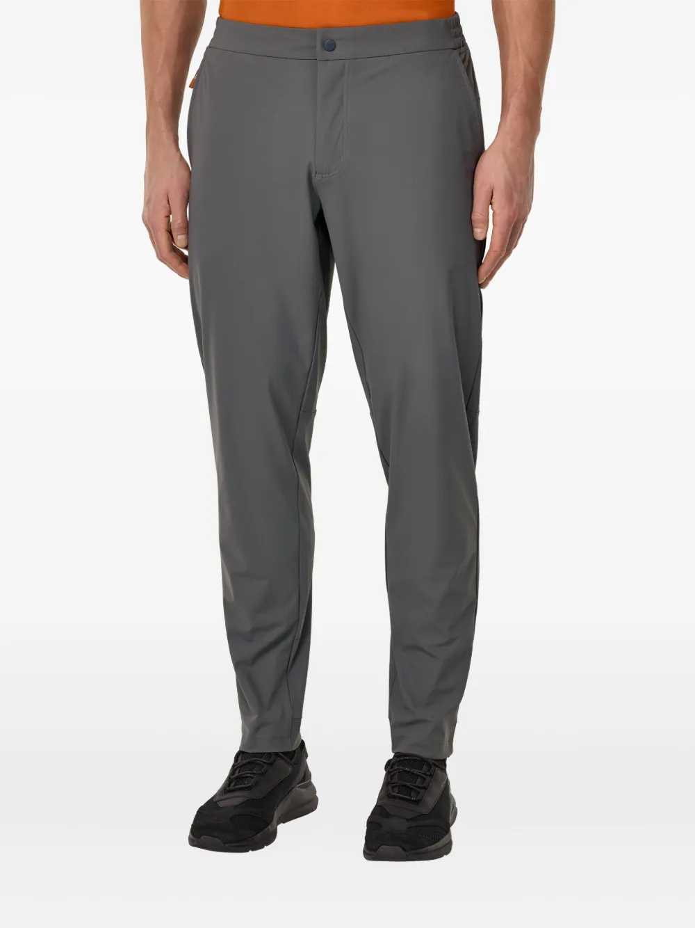 Boggi Milano Broek met elastische tailleband en ritszak Grijs