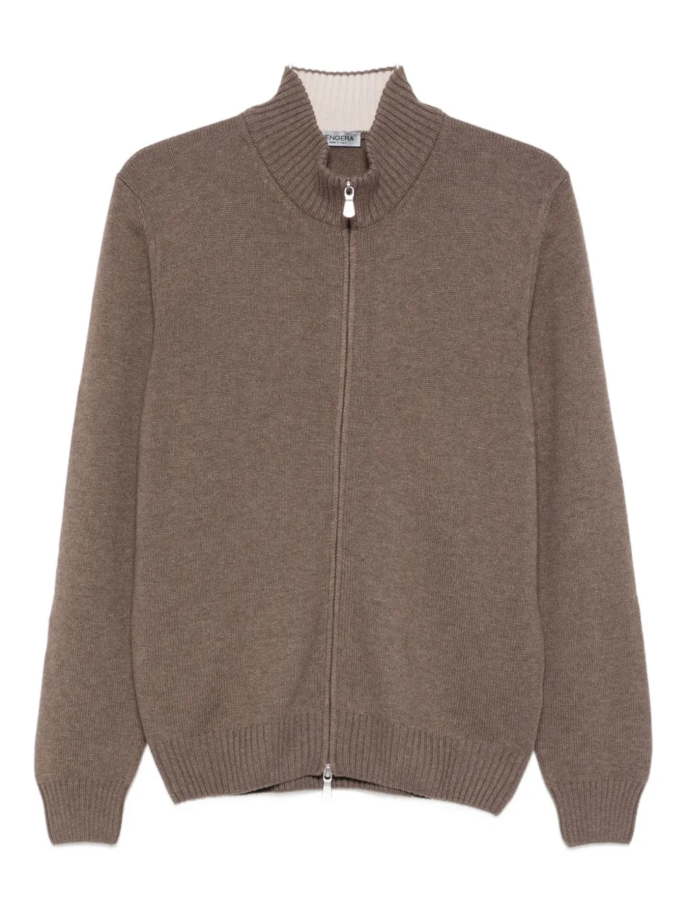 Gran Sasso zip-fastening wool cardigan Bruin
