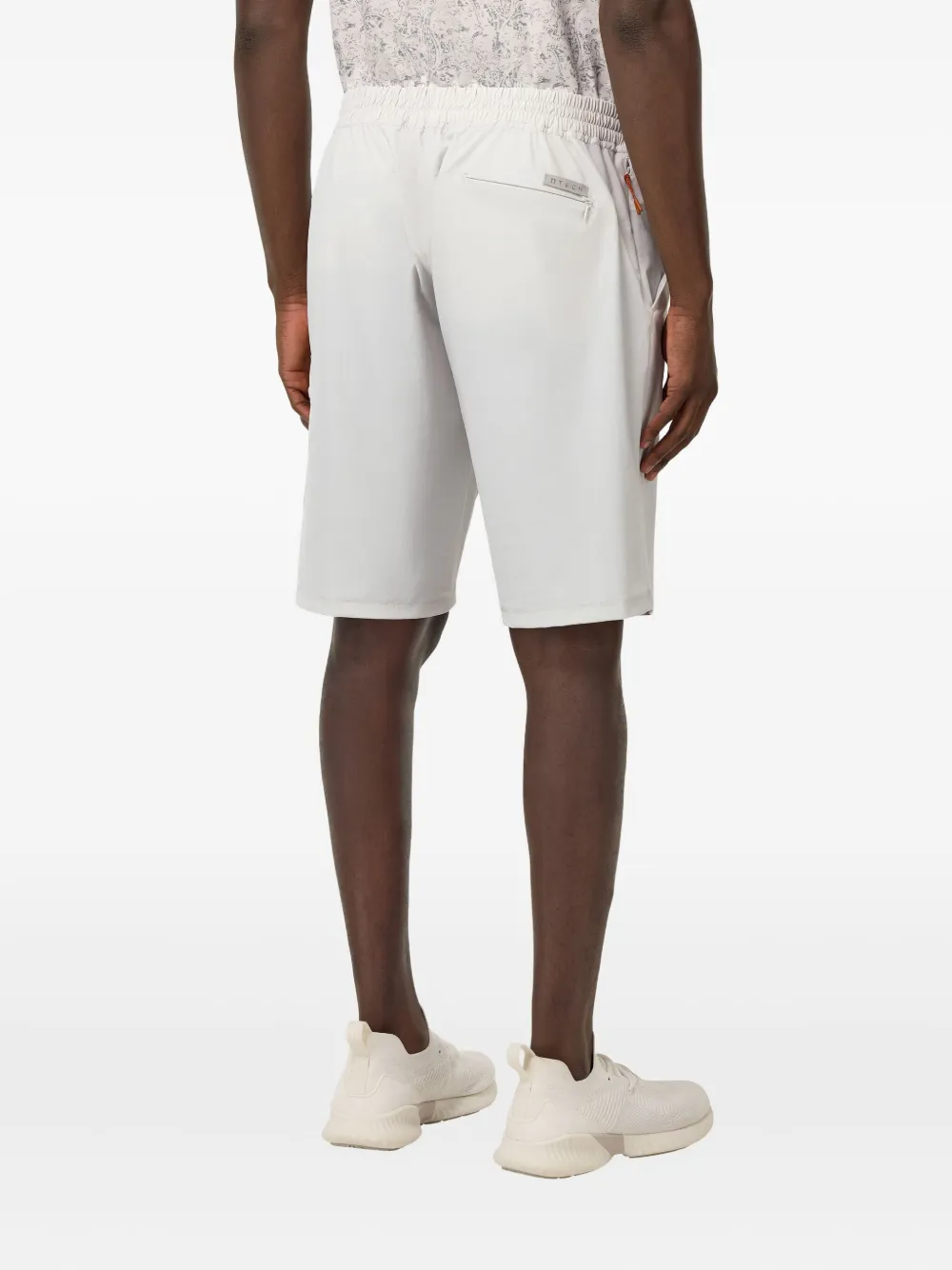 Boggi Milano Shorts met elastische tailleband en opgestikte zak Wit