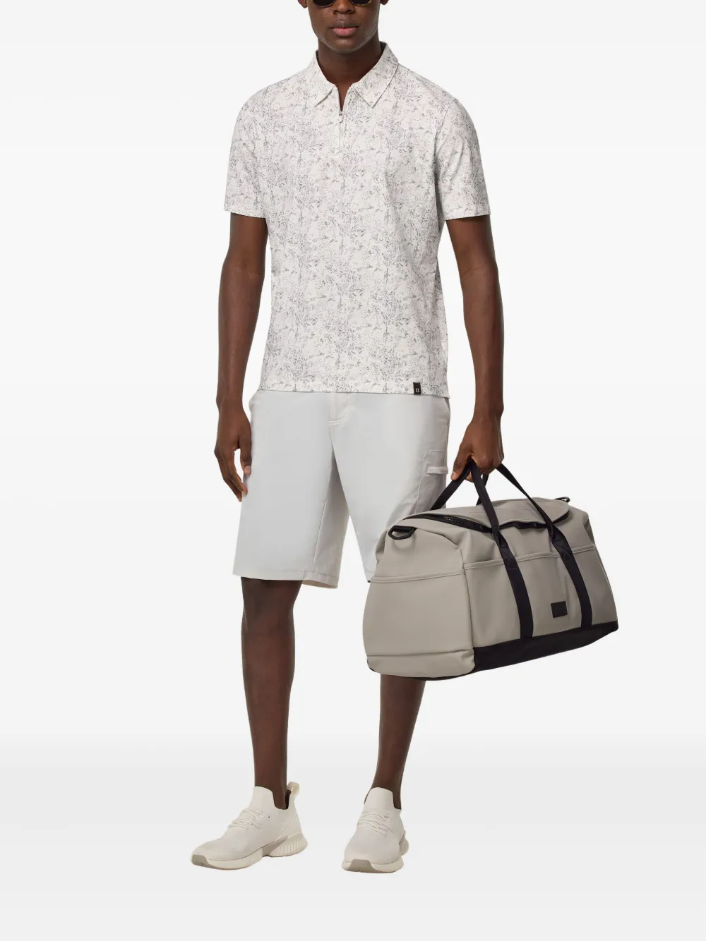 Boggi Milano Shorts met elastische tailleband en opgestikte zak Wit