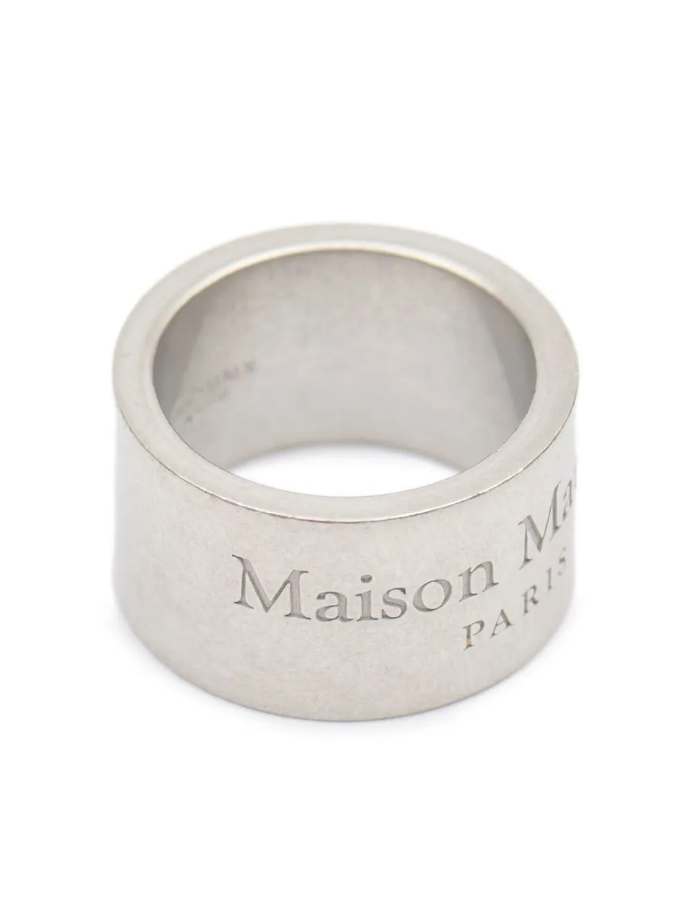 Maison Margiela ロゴエングレーブ リング - シルバートーン Maison Margiela ロゴエングレーブ リング - シルバートーン