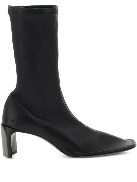 Jil Sander Bota de couro com salto 65mm