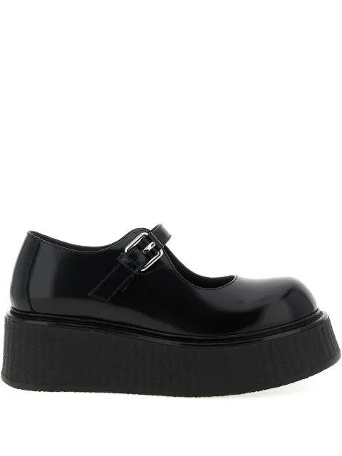 Moschino Olivia buckle-strap platform ballet flats 
