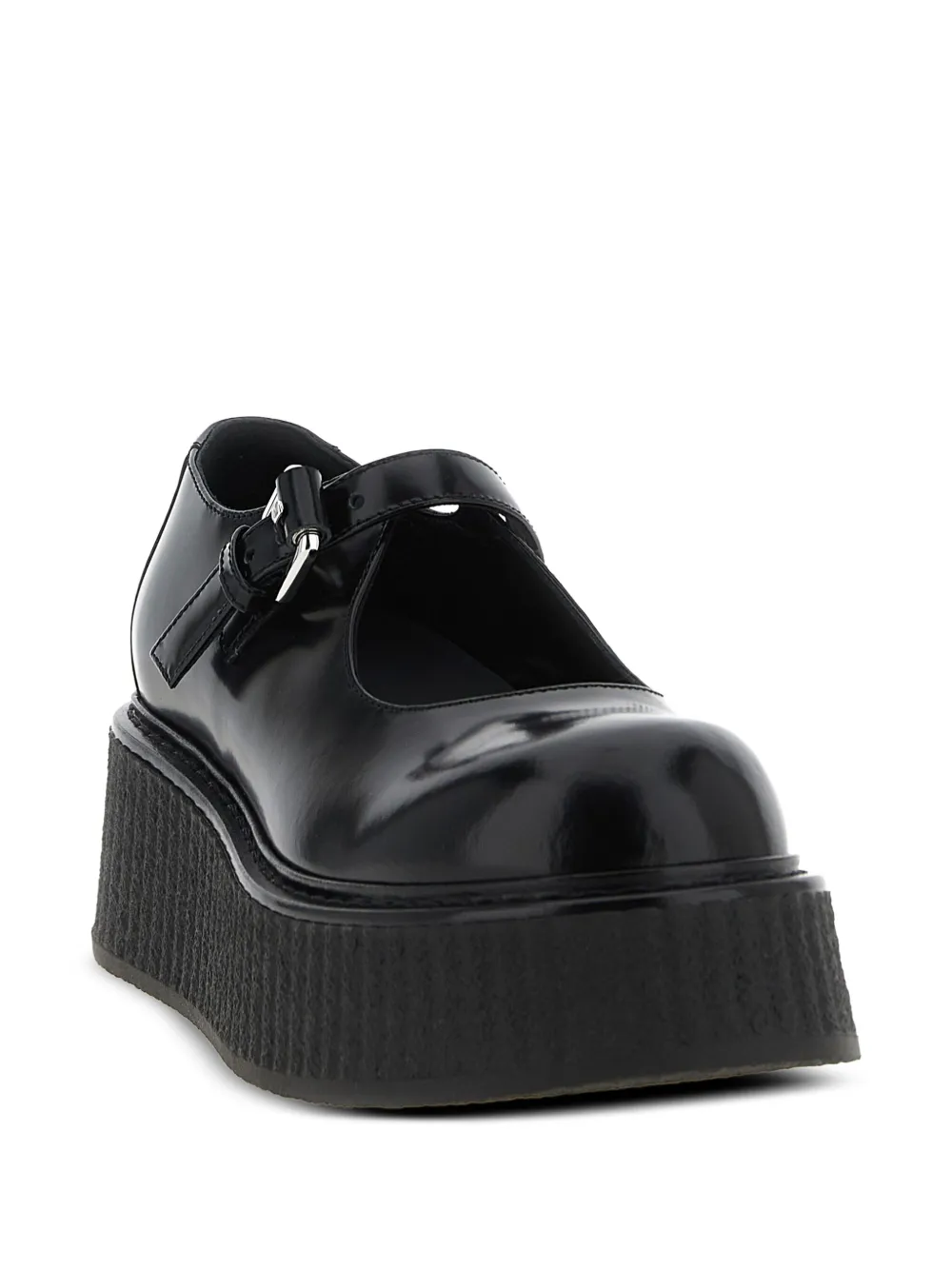 Moschino Olivia ballerina's met plateauzool en gespband - Zwart