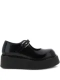 Moschino Olivia buckle-strap platform ballet flats - Black